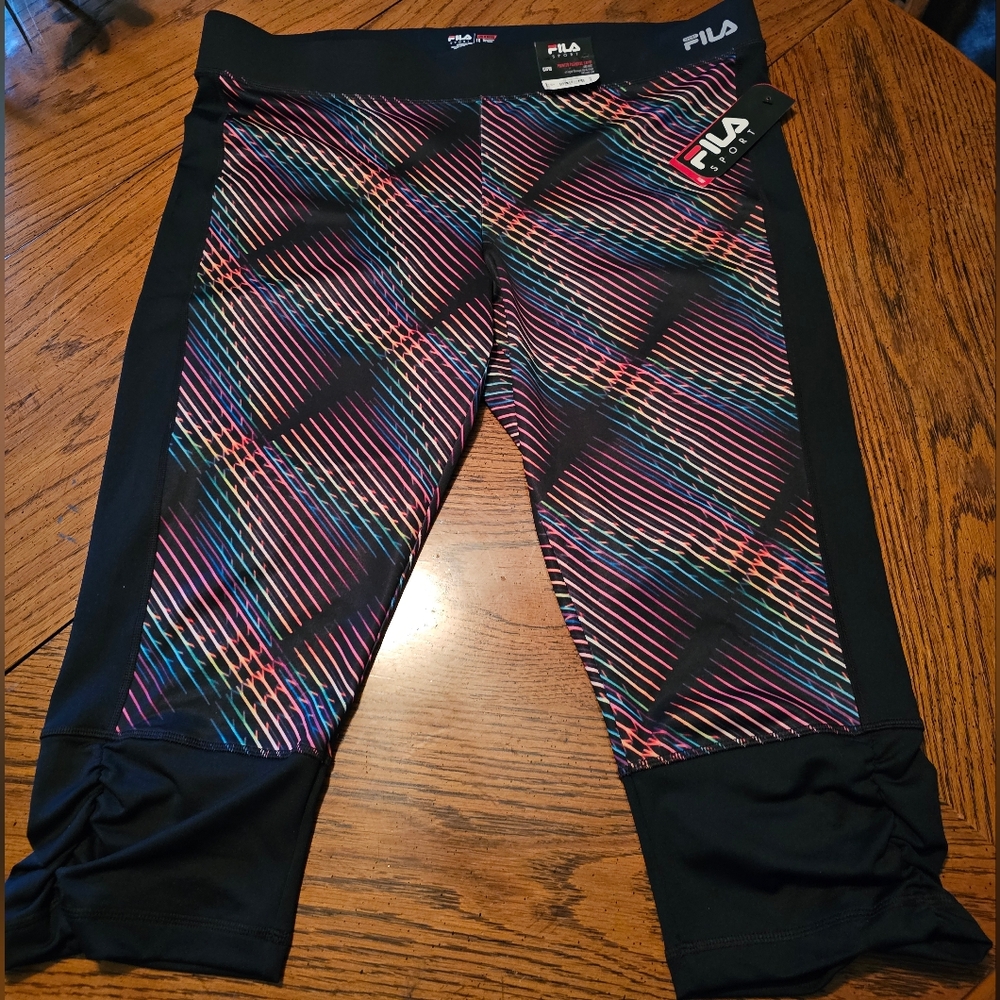 Fila NEW Womens Multicolor Patterned Leggings NEW Sz 1X